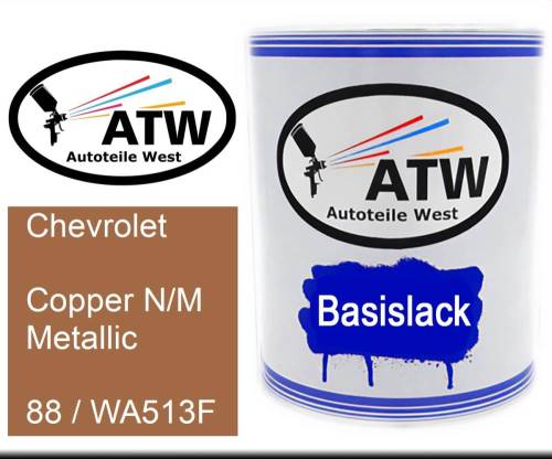 Chevrolet, Copper N/M Metallic, 88 / WA513F: 1L Lackdose, von ATW Autoteile West.